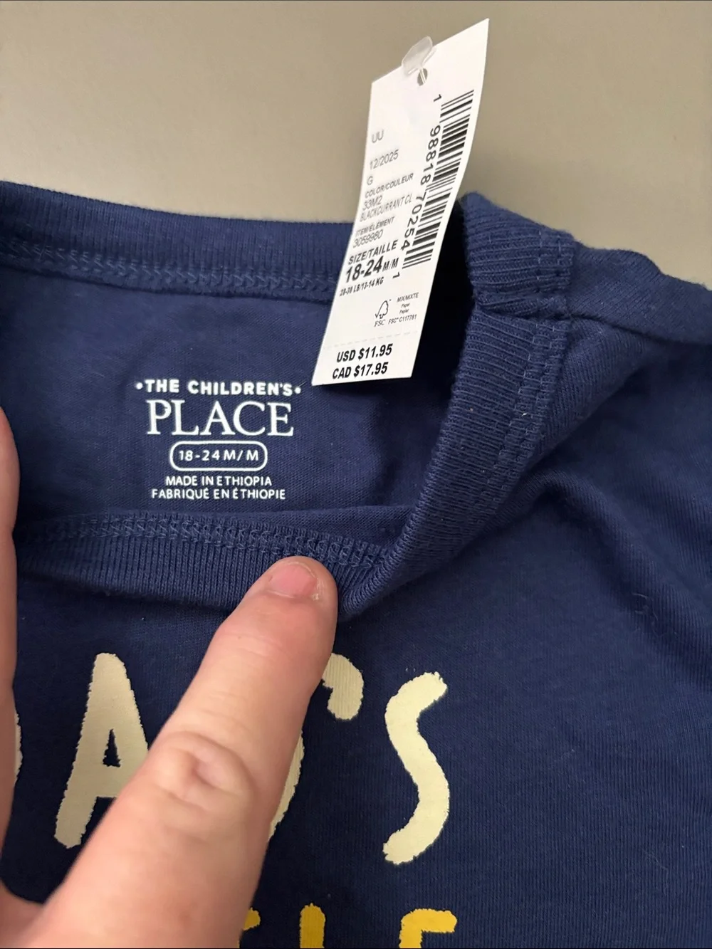 The Children's Place Navy 'Dad's Little Dude' Graphic Tee